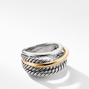 DAVID YURMAN Crossover Narrow Ring with 14K Gold